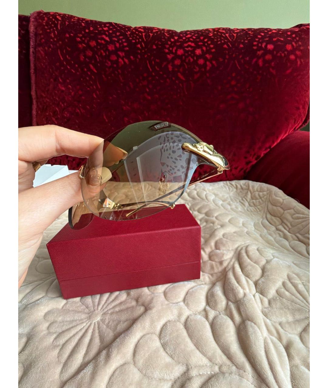 CARTIER Коричневые солнцезащитные очки, фото 2