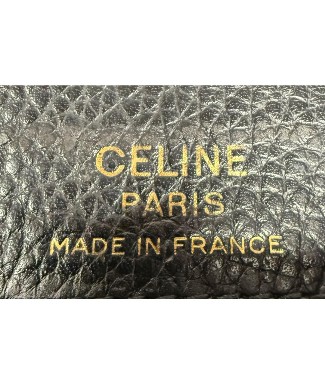 CELINE Черный кожаный портфель, фото 8