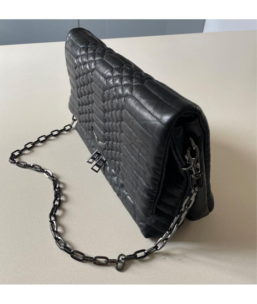 ZADIG & VOLTAIRE Черная кожаная сумка через плечо, фото 2