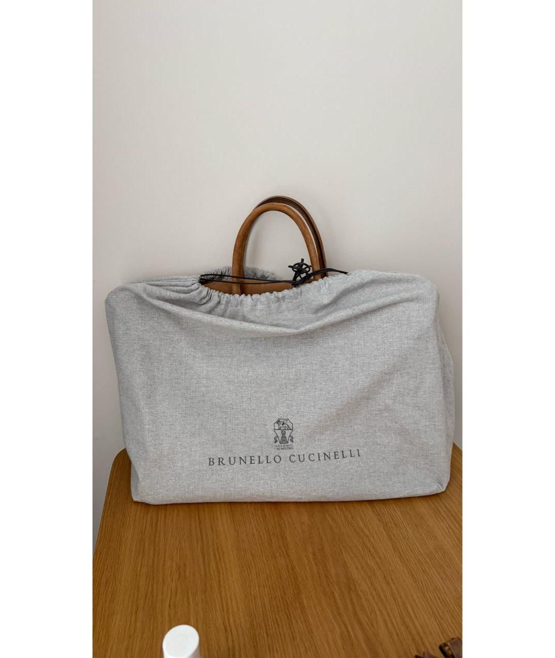 BRUNELLO CUCINELLI Коричневая замшевая дорожная/спортивная сумка, фото 3
