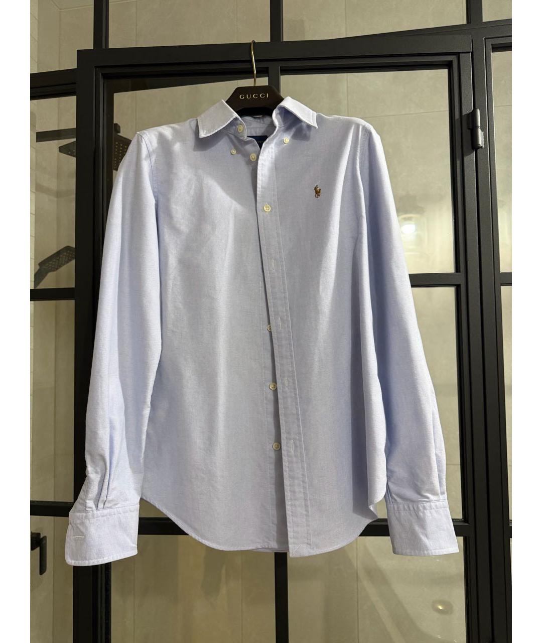 POLO RALPH LAUREN Голубая хлопковая рубашка, фото 4