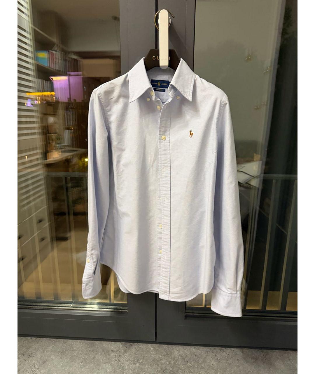 POLO RALPH LAUREN Голубая хлопковая рубашка, фото 5