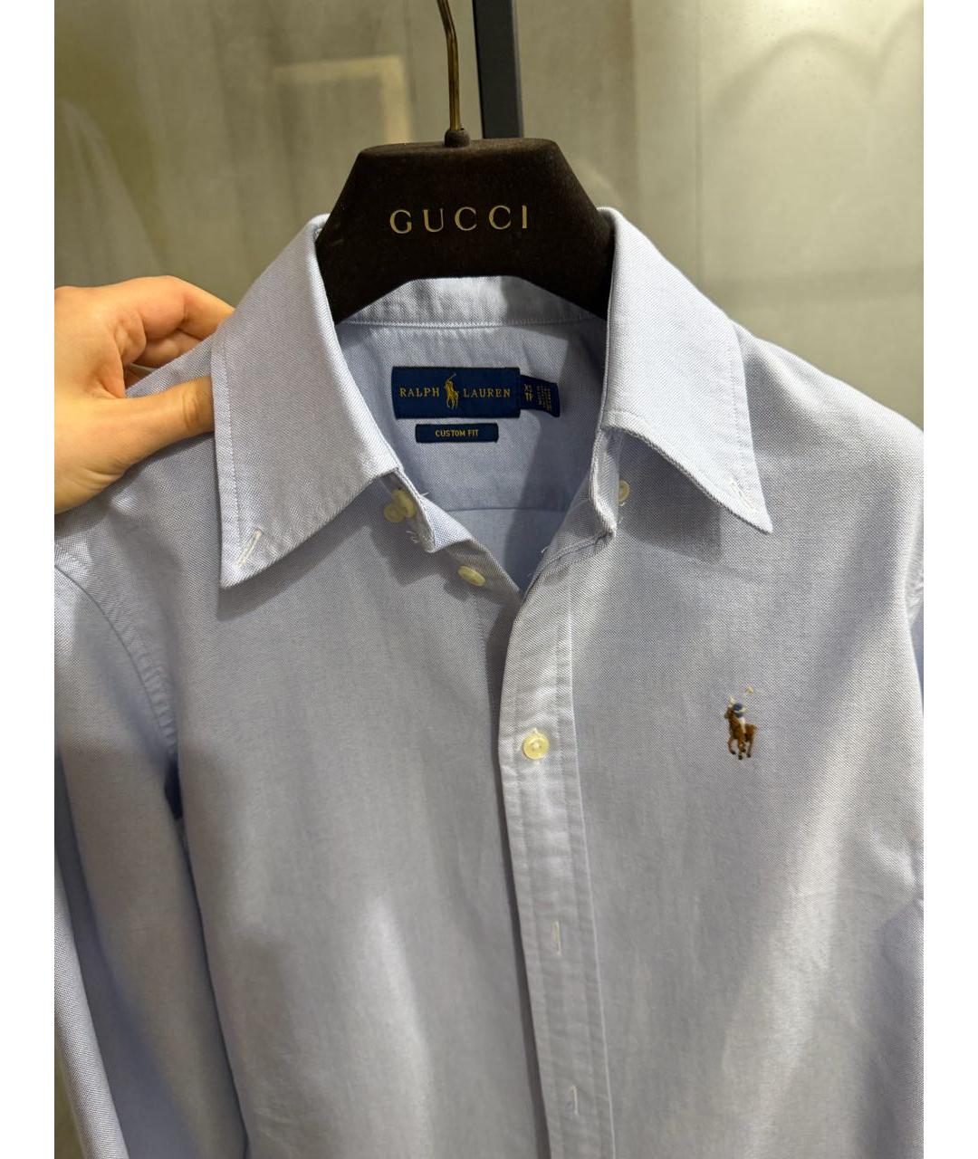 POLO RALPH LAUREN Голубая хлопковая рубашка, фото 3