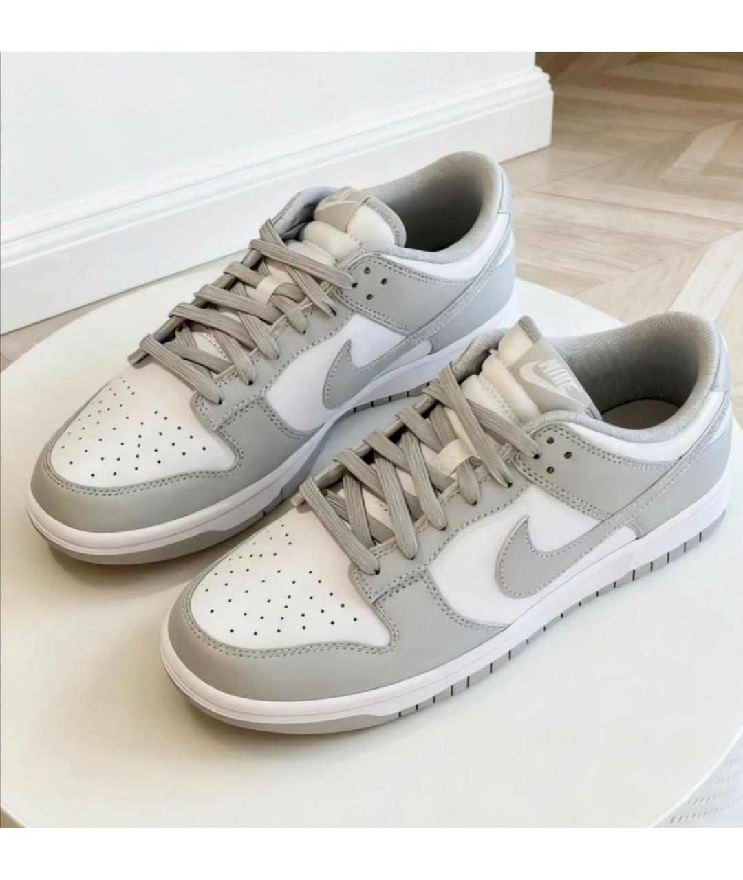 NIKE Серые кожаные кроссовки, фото 2