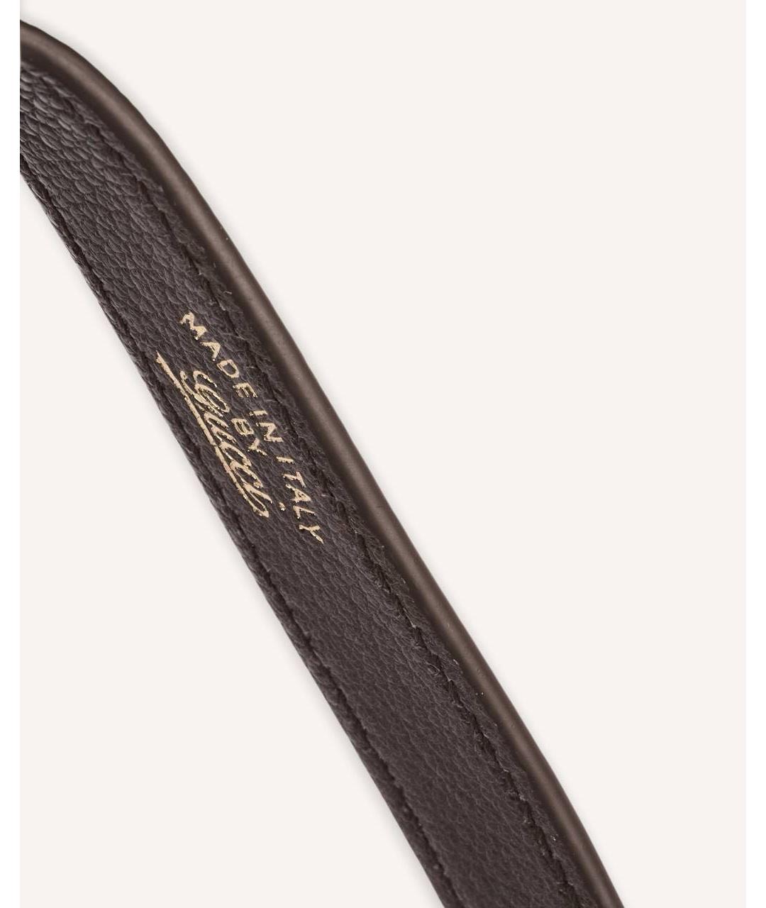 GUCCI Коричневая кожаная сумка с короткими ручками, фото 5