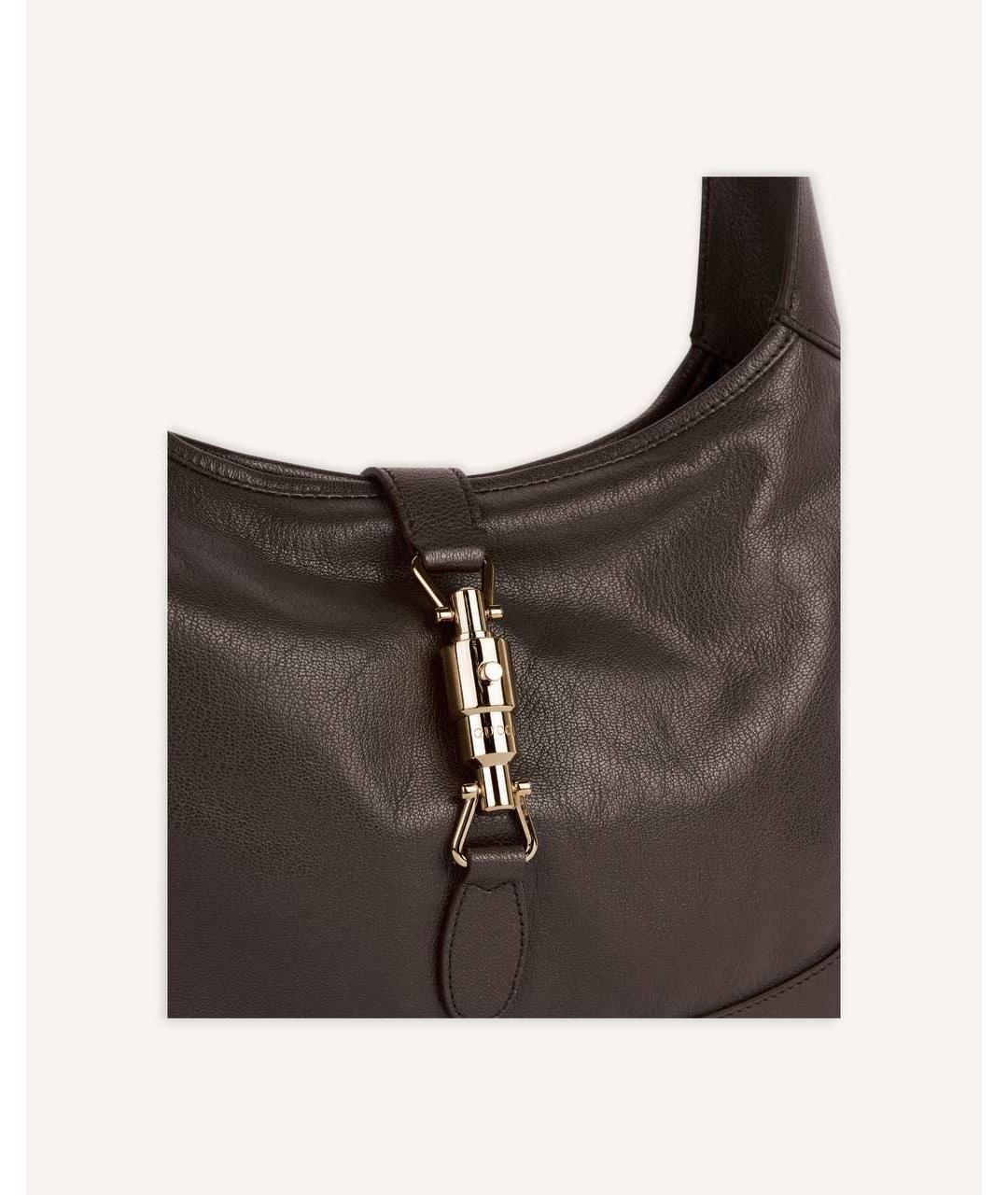 GUCCI Коричневая кожаная сумка с короткими ручками, фото 4