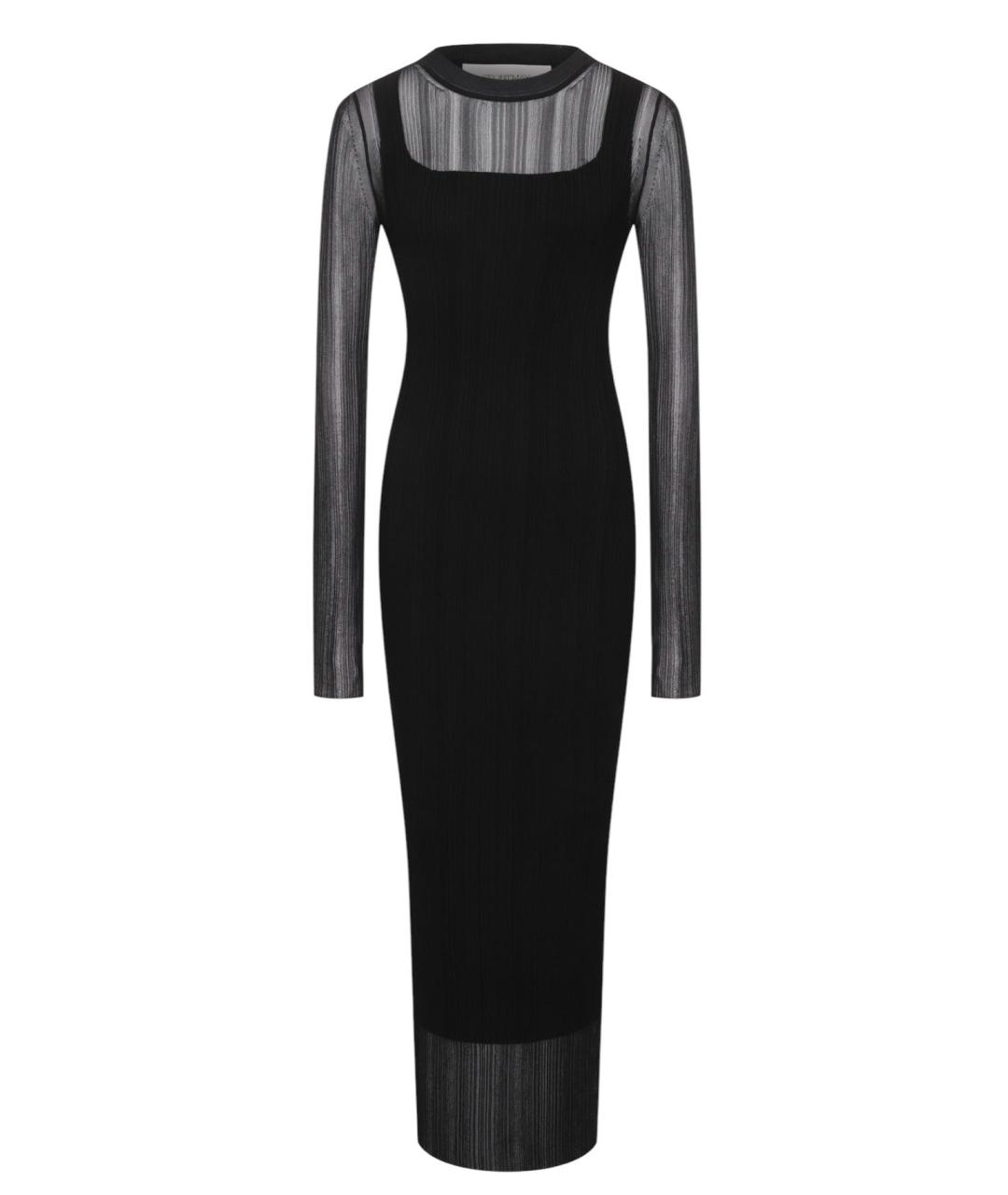 SPORTMAX Черное вискозное повседневное платье, фото 1