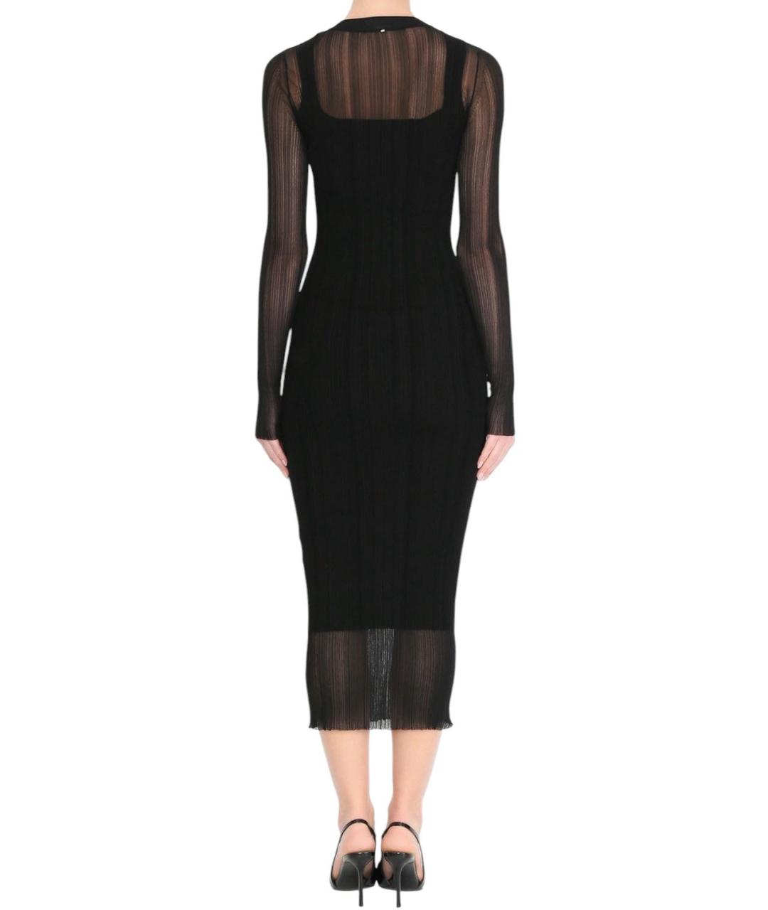 SPORTMAX Черное вискозное повседневное платье, фото 3