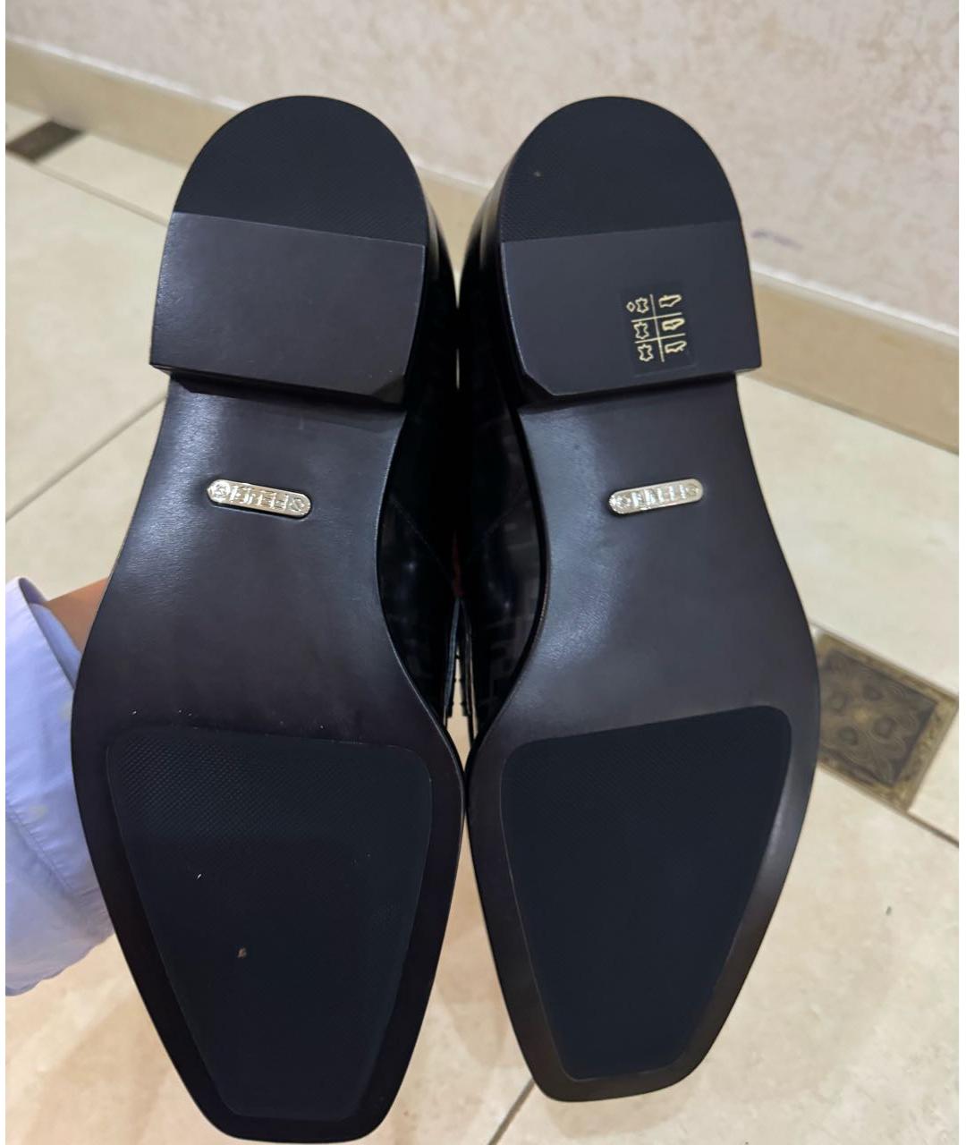 FENDI Черные кожаные туфли, фото 7