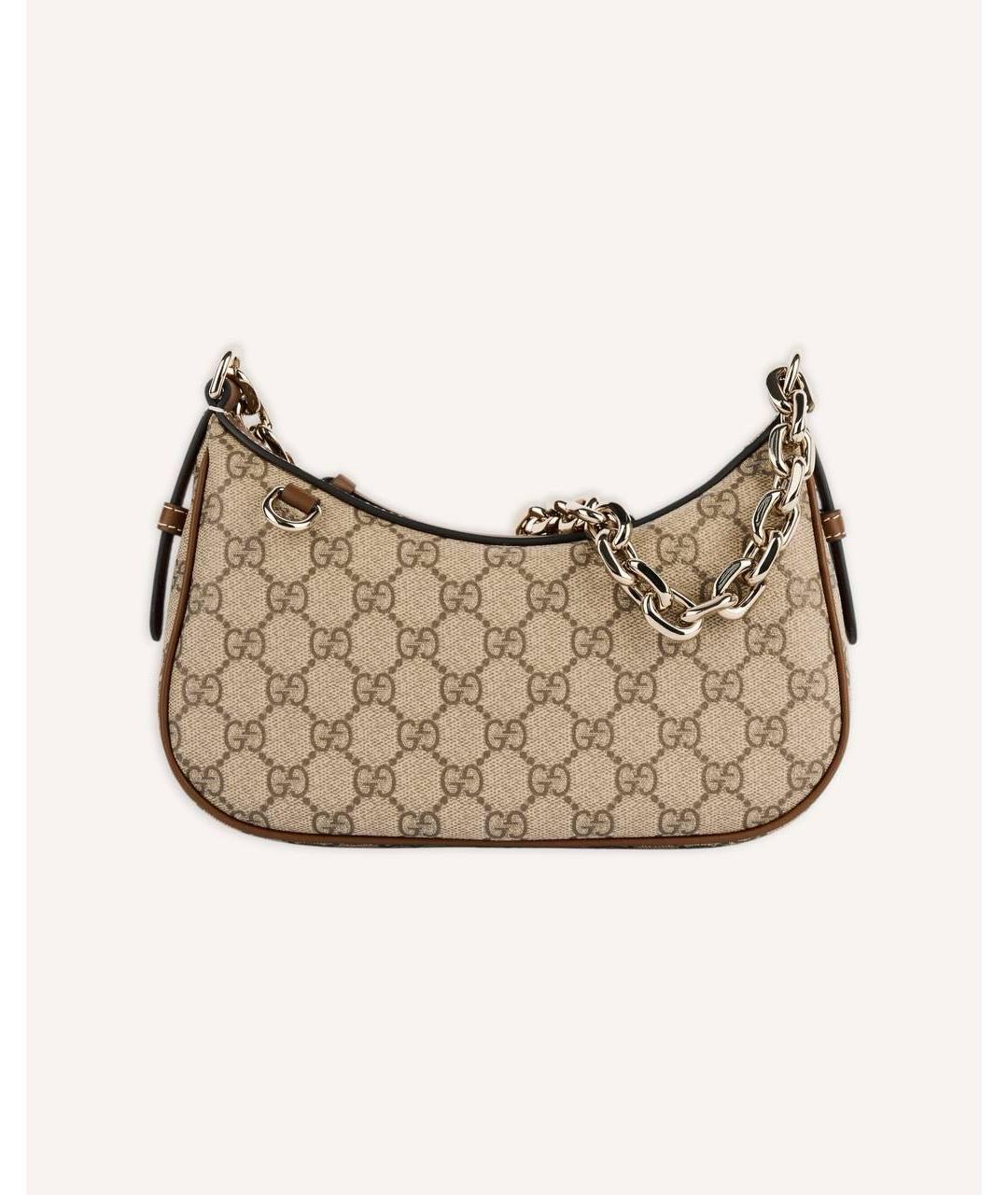 GUCCI Коричневая сумка с короткими ручками из канвы, фото 8