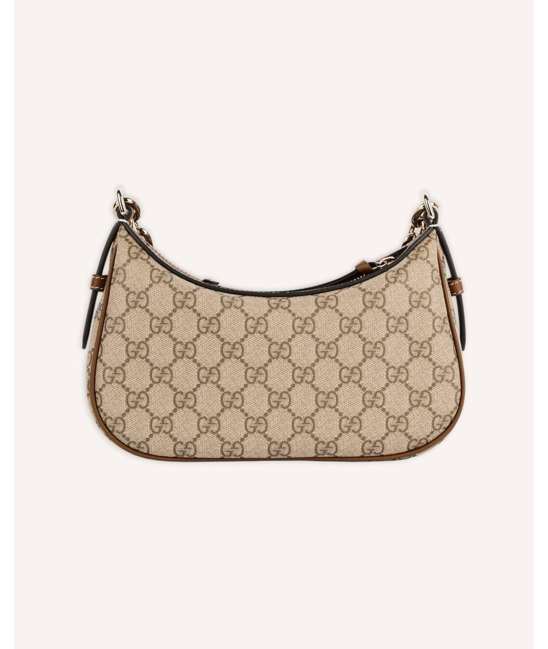 GUCCI Коричневая сумка с короткими ручками из канвы, фото 3