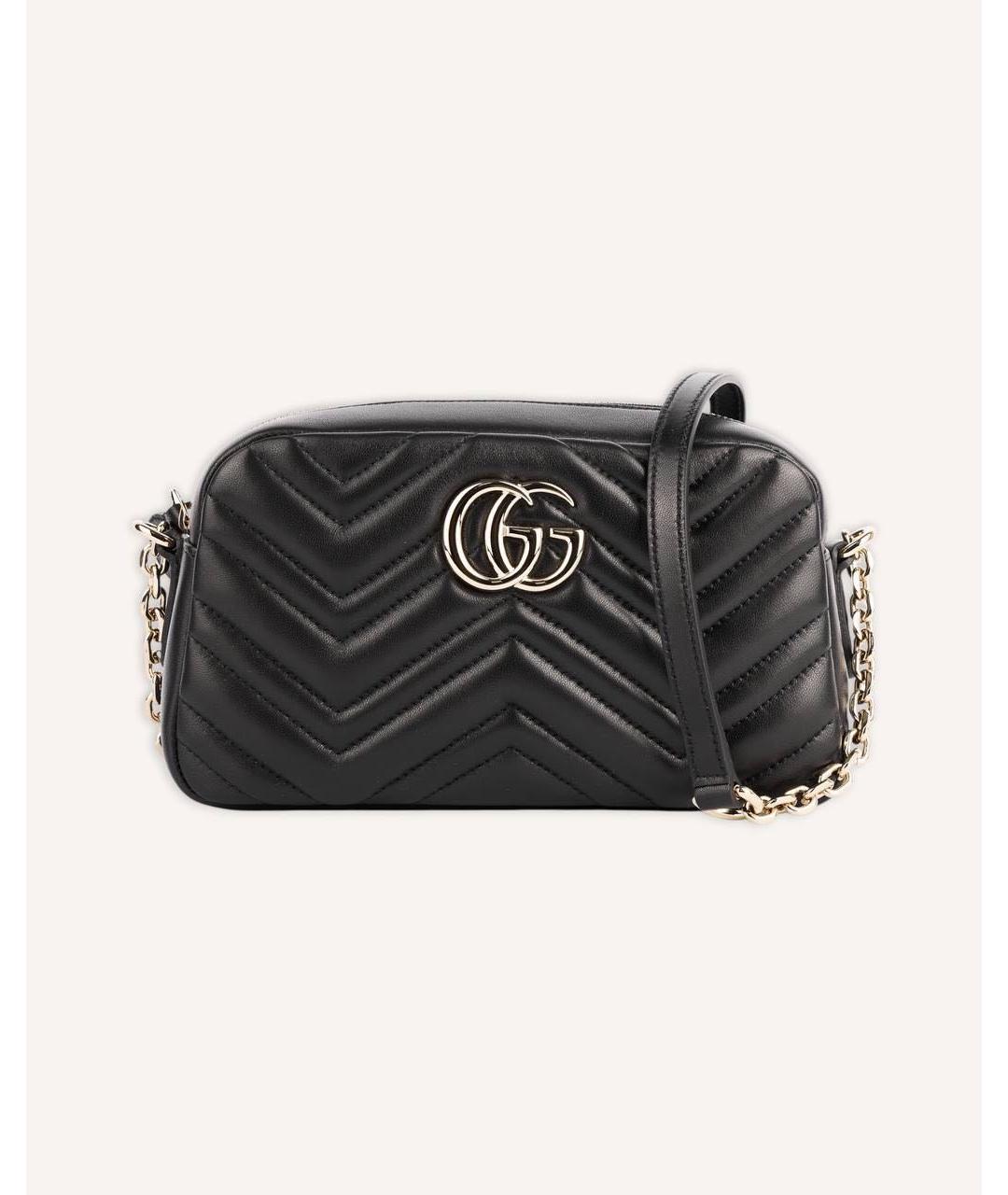 GUCCI Черная кожаная сумка через плечо, фото 8