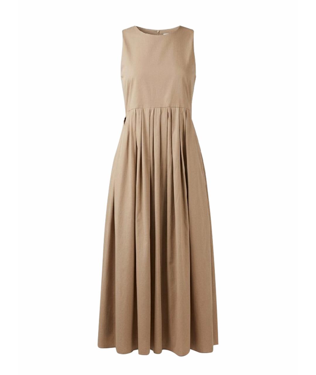 'S MAX MARA Бежевое хлопковое повседневное платье, фото 1