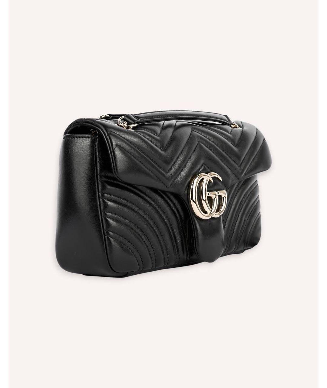 GUCCI Черная кожаная сумка через плечо, фото 2