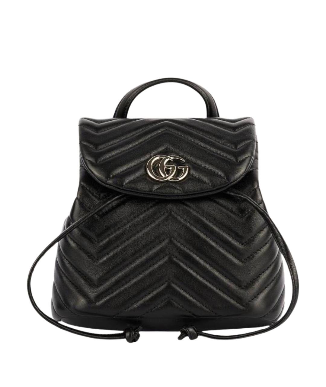 GUCCI Черный кожаный рюкзак, фото 1