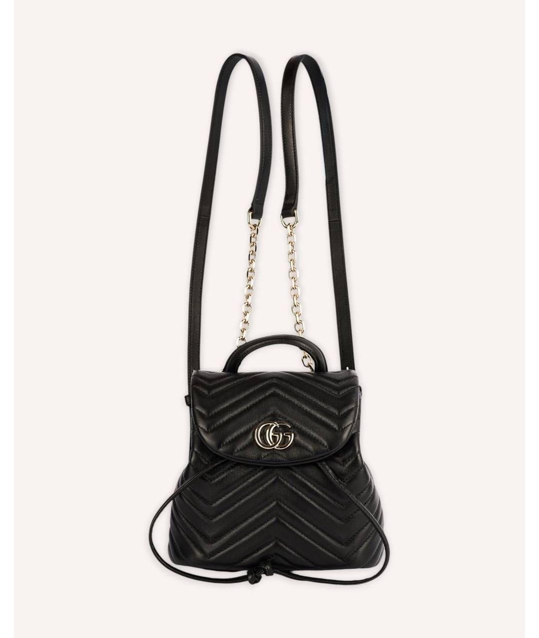 GUCCI Черный кожаный рюкзак, фото 5
