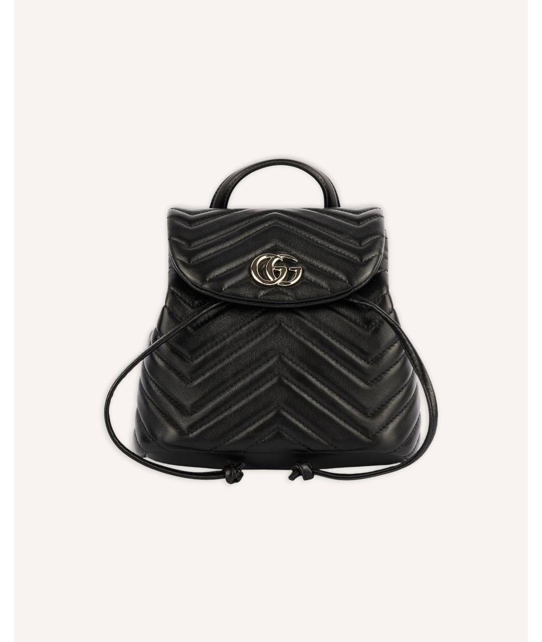 GUCCI Черный кожаный рюкзак, фото 7