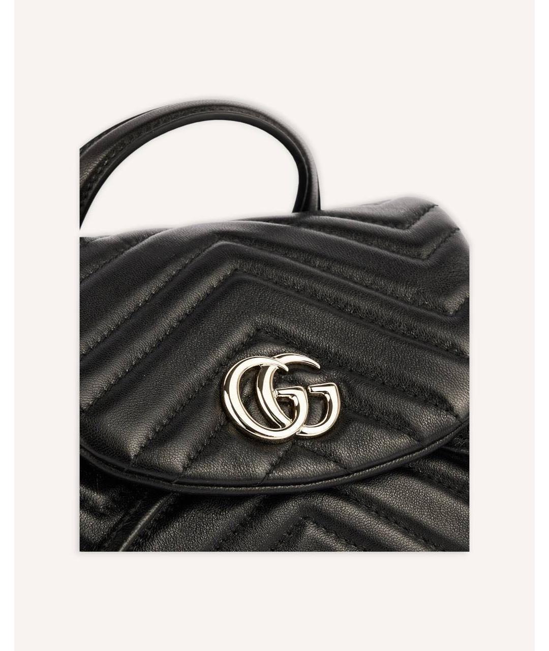GUCCI Черный кожаный рюкзак, фото 4