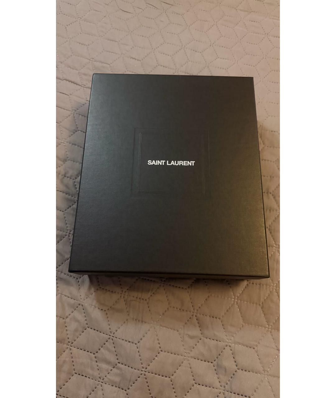 SAINT LAURENT Черная кожаная сумка с короткими ручками, фото 6