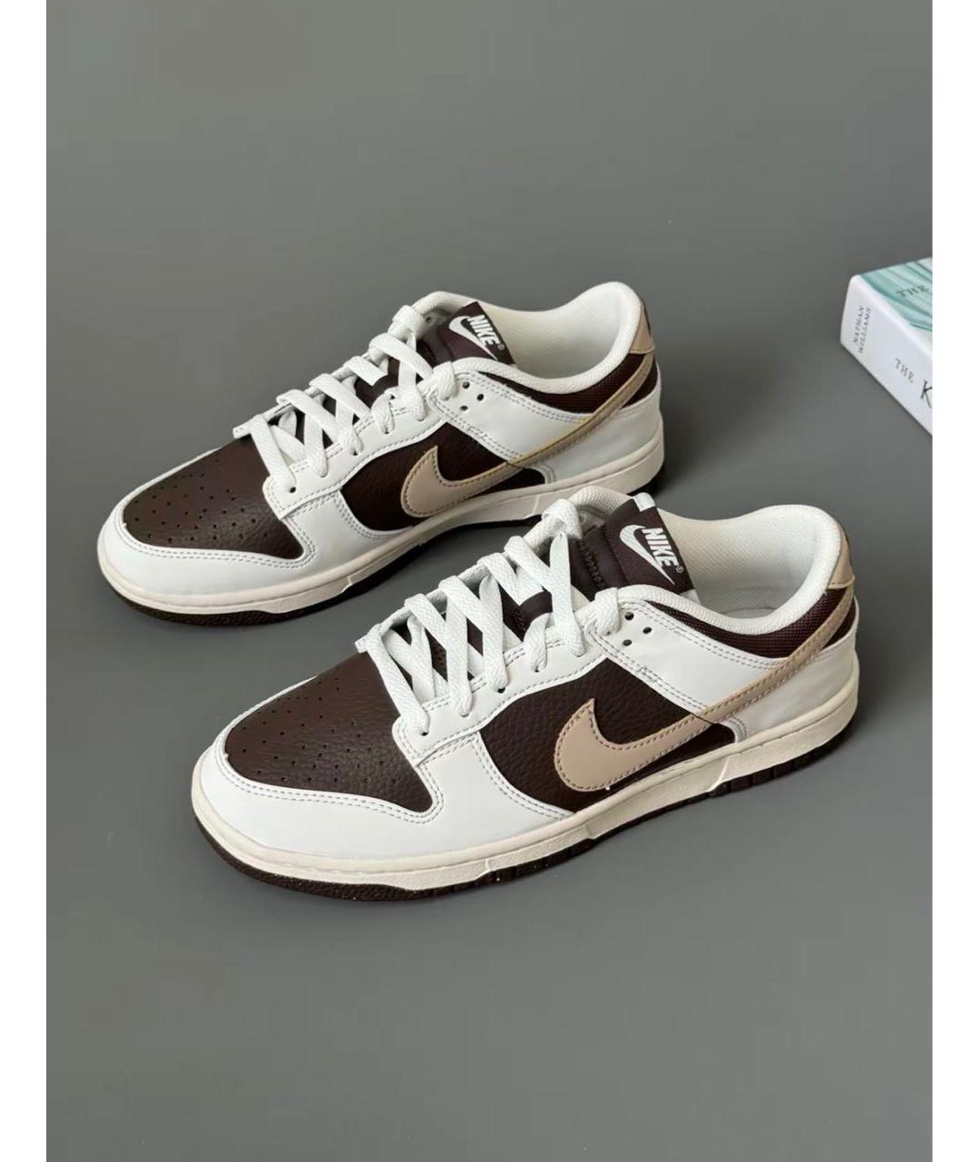 NIKE Коричневые кожаные кроссовки, фото 2