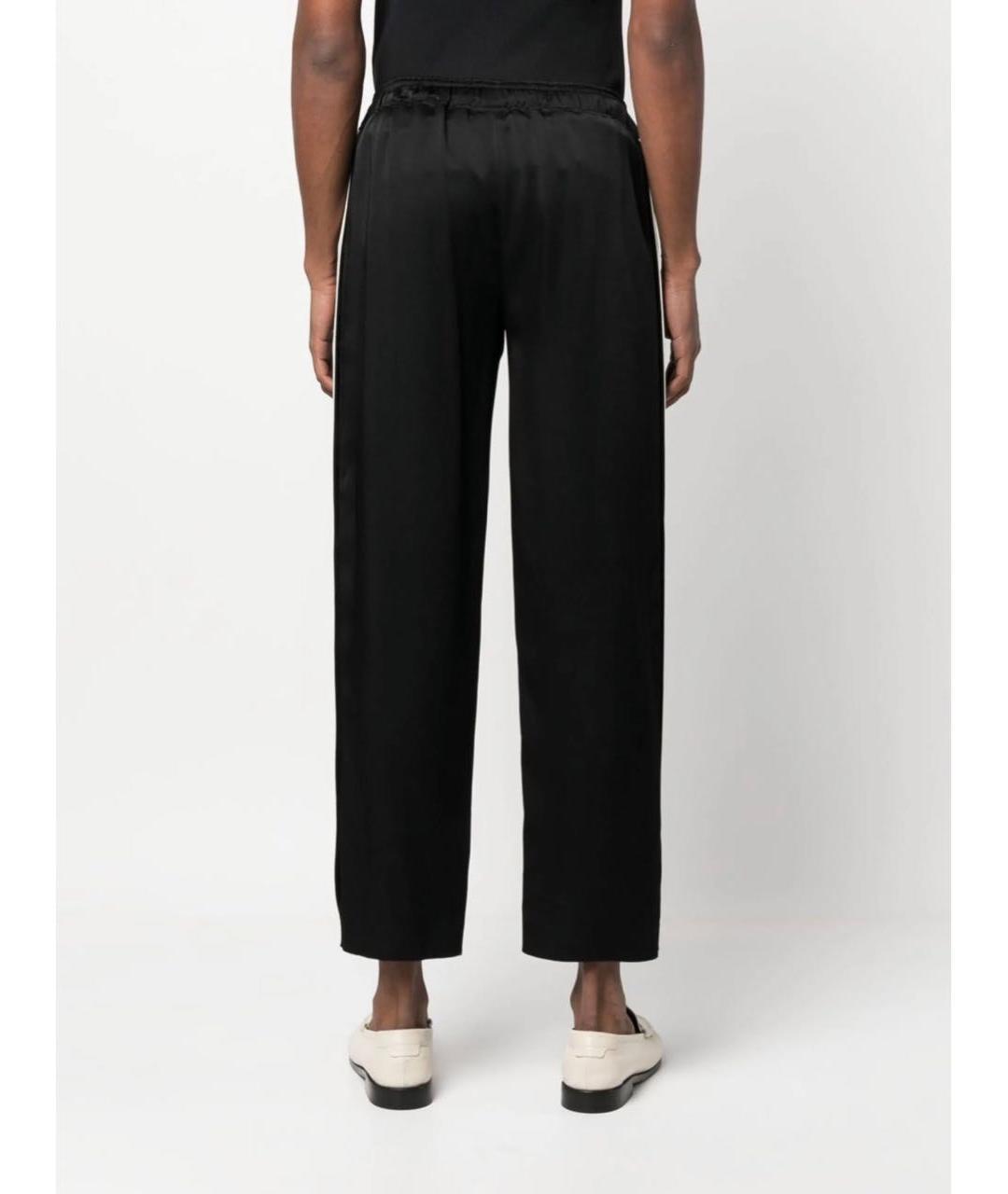SAINT LAURENT Черные ацетатные повседневные брюки, фото 2