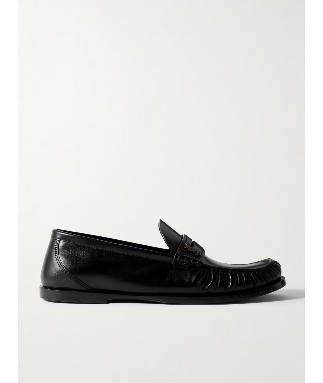 SAINT LAURENT Черные кожаные лоферы, фото 7