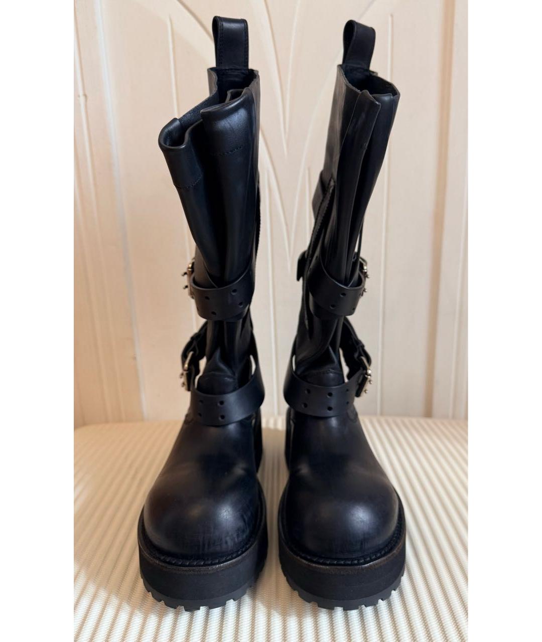 BALENCIAGA Черные кожаные сапоги, фото 2