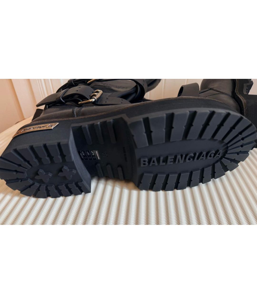 BALENCIAGA Черные кожаные сапоги, фото 5