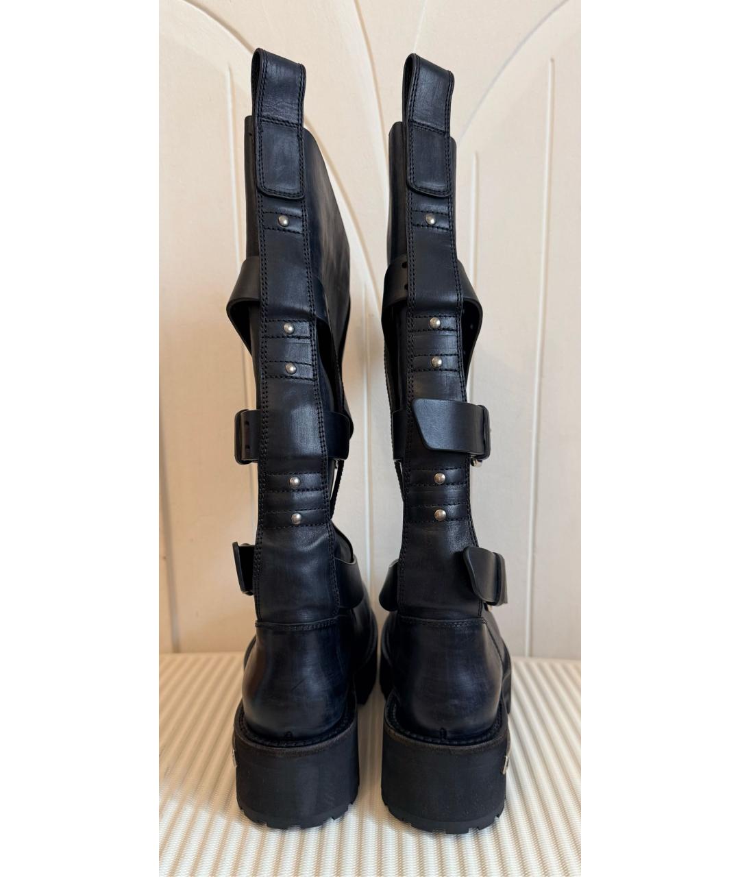 BALENCIAGA Черные кожаные сапоги, фото 4