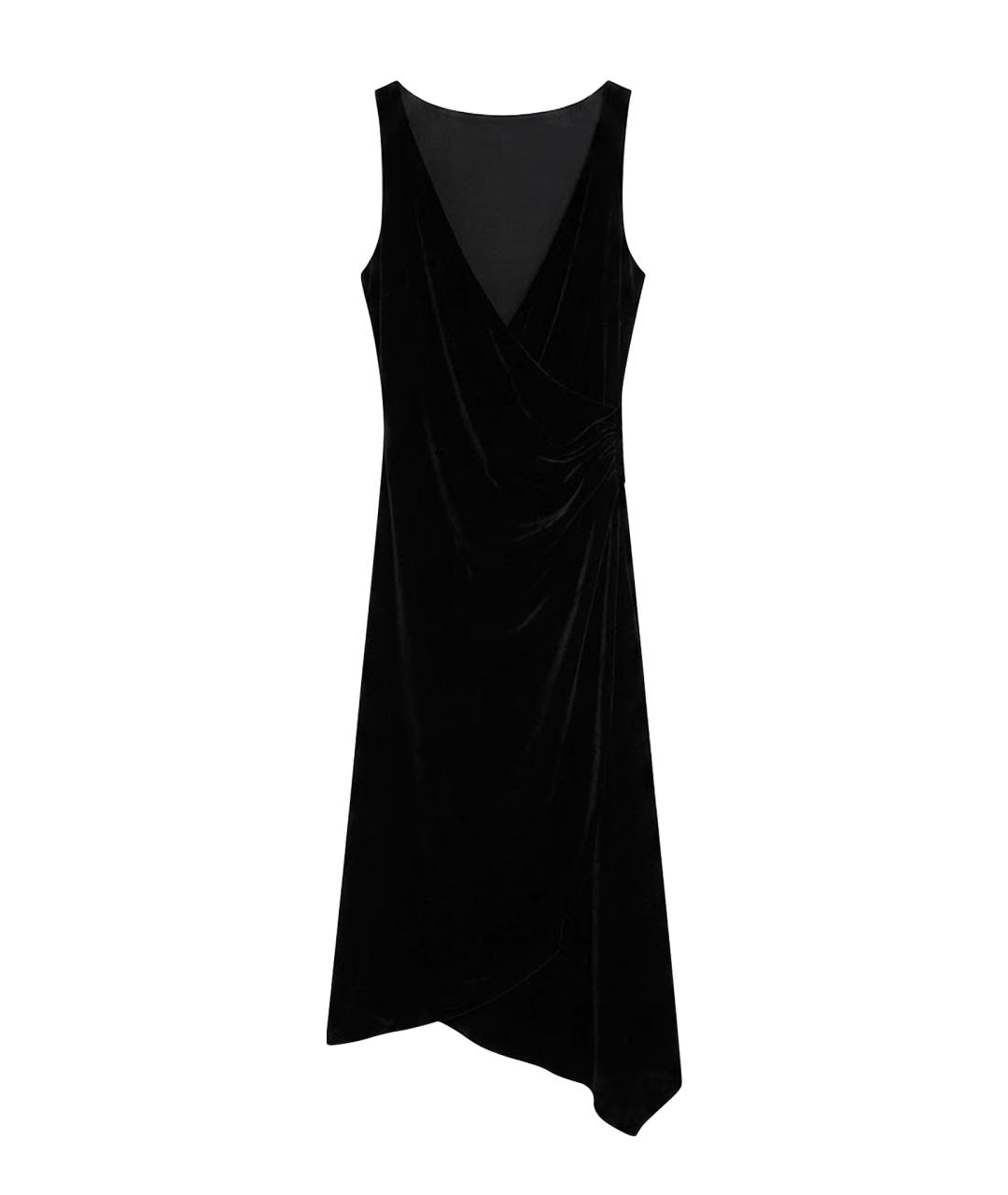 RALPH LAUREN Черное бархатное вечернее платье, фото 1