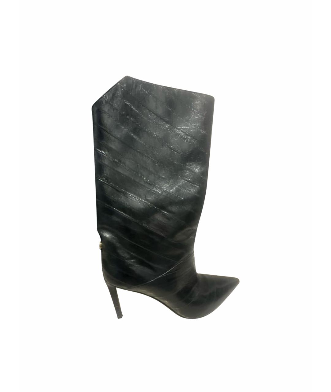 JIMMY CHOO Черные кожаные ботильоны, фото 1