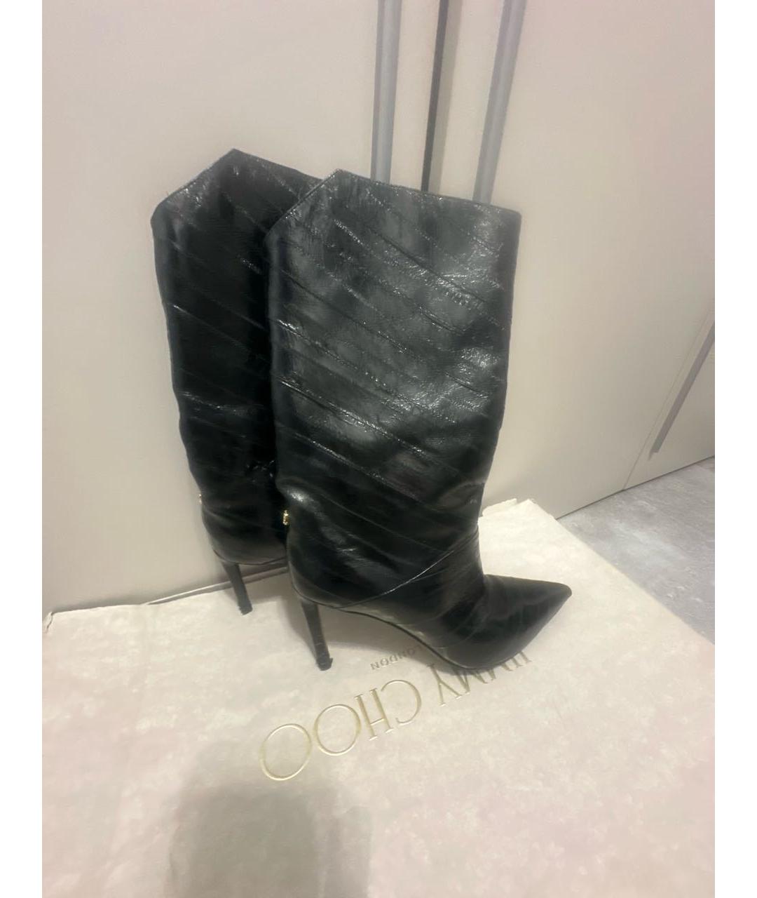 JIMMY CHOO Черные кожаные ботильоны, фото 5
