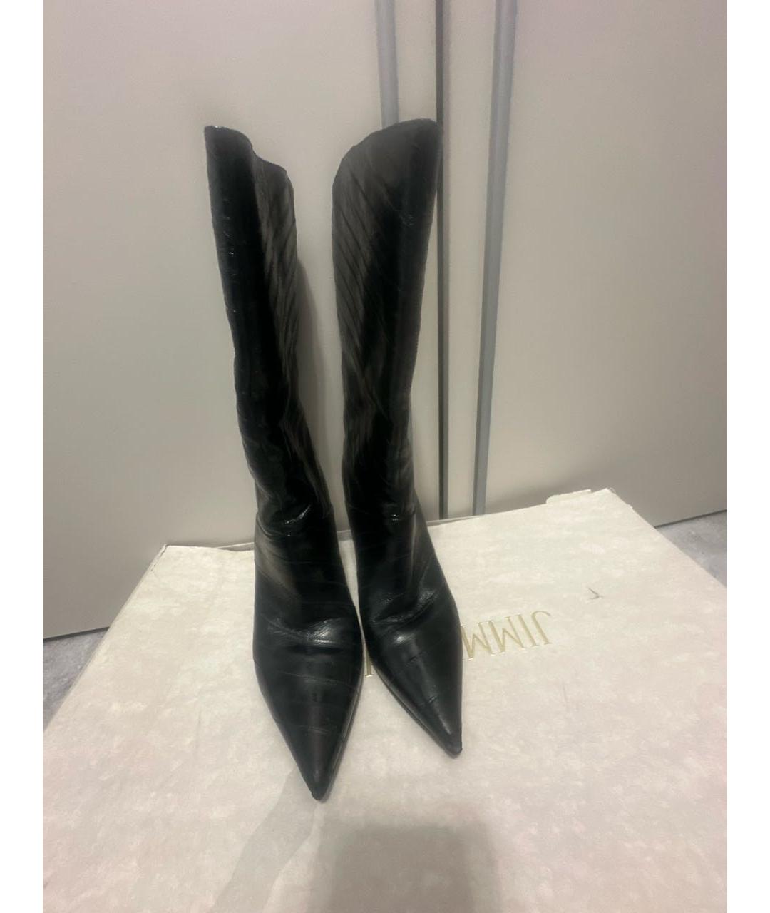 JIMMY CHOO Черные кожаные ботильоны, фото 2