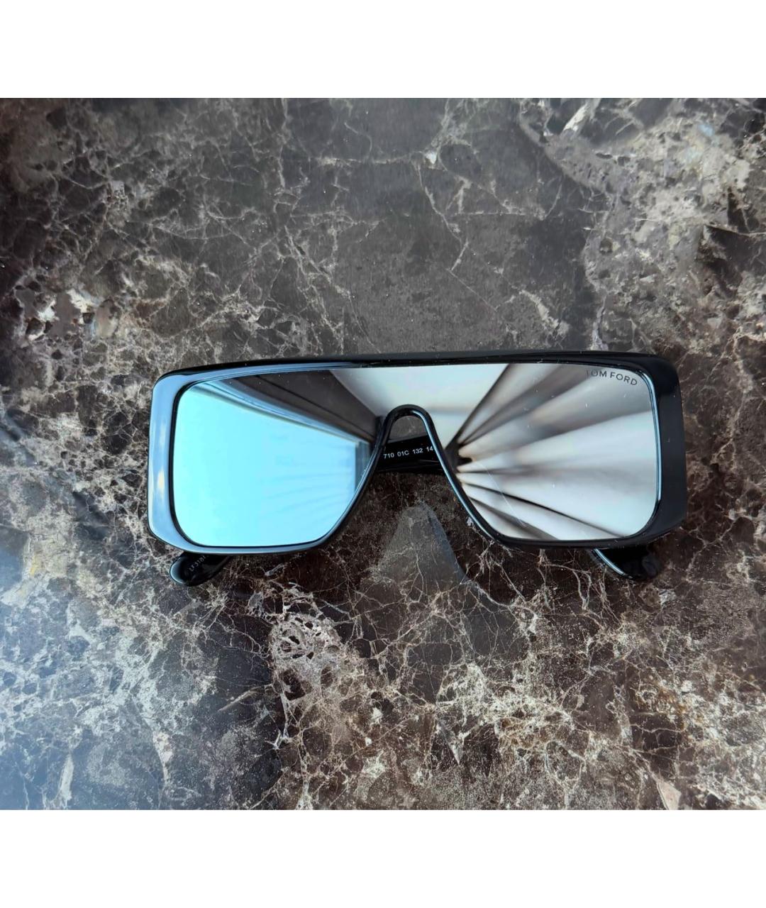 TOM FORD Черные пластиковые солнцезащитные очки, фото 5