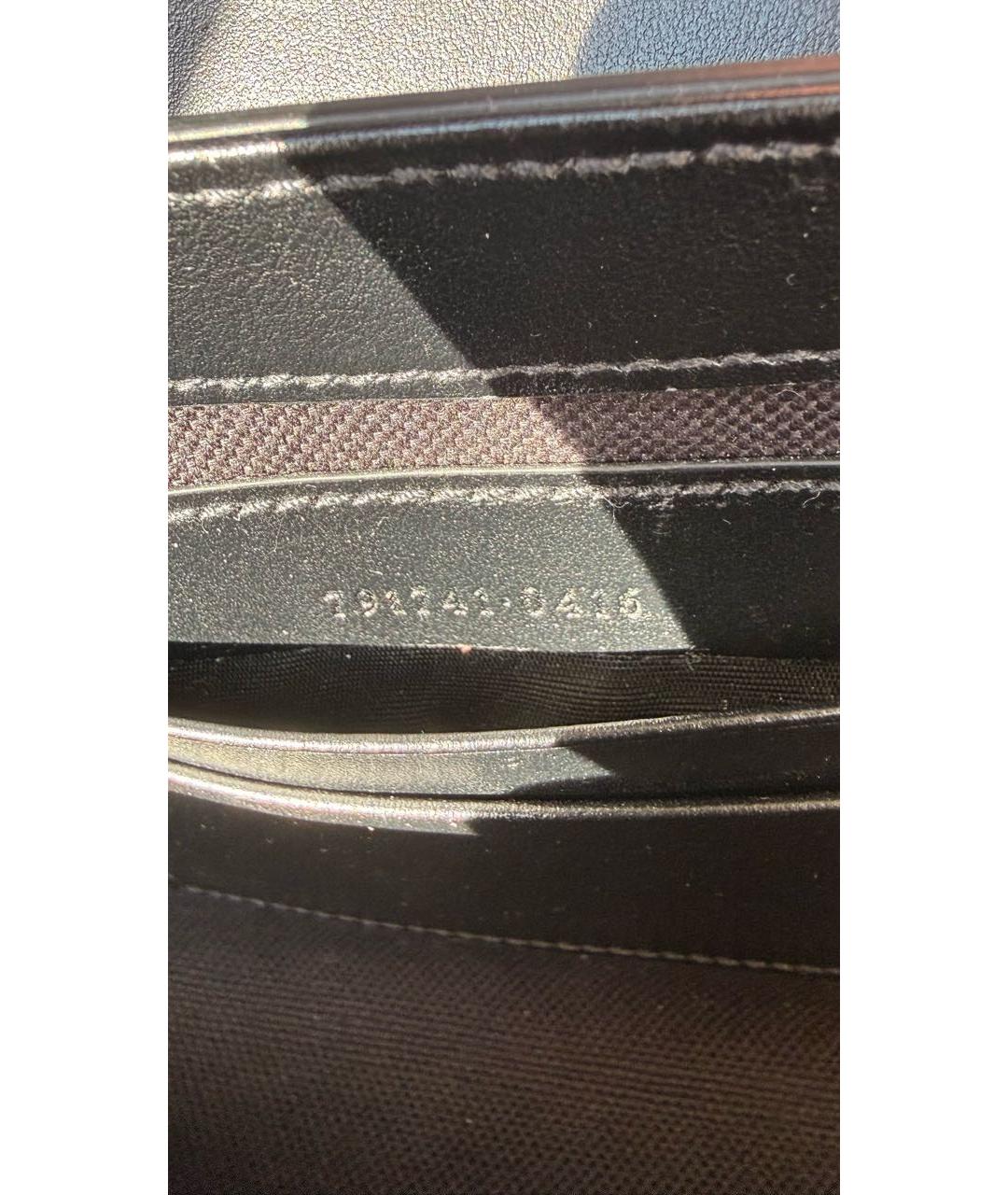GUCCI Антрацитовая сумка на плечо из канвы, фото 7