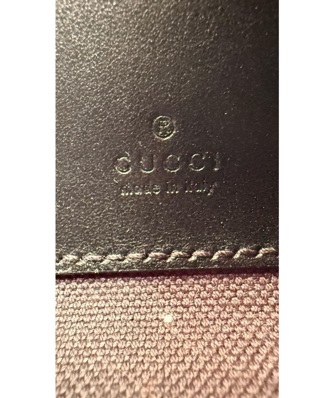 GUCCI Антрацитовая сумка на плечо из канвы, фото 6