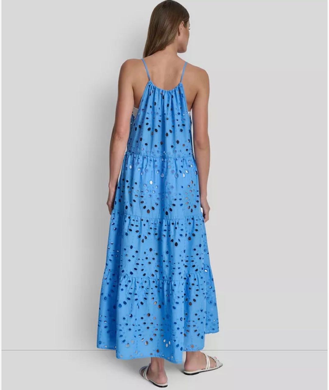 DKNY Голубая хлопковая туника, фото 2