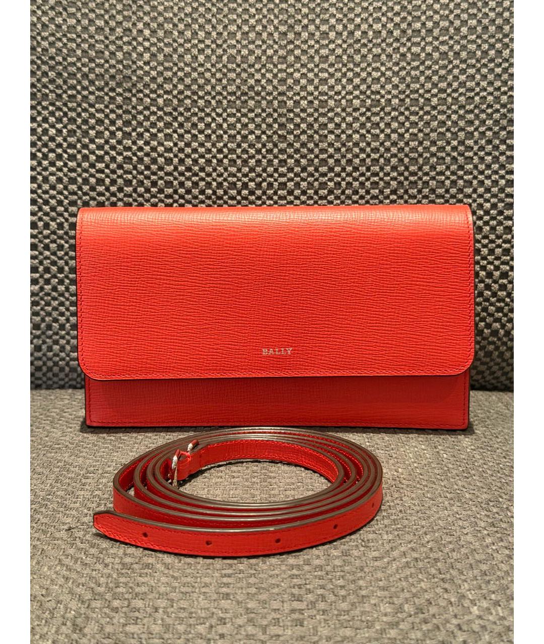 BALLY Коралловая кожаная сумка через плечо, фото 3