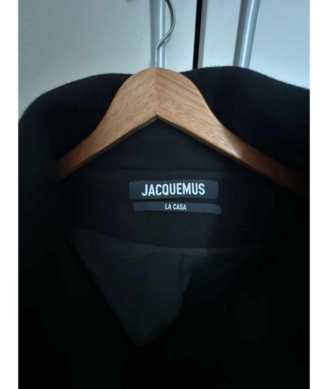 JACQUEMUS Черное шерстяное пальто, фото 3