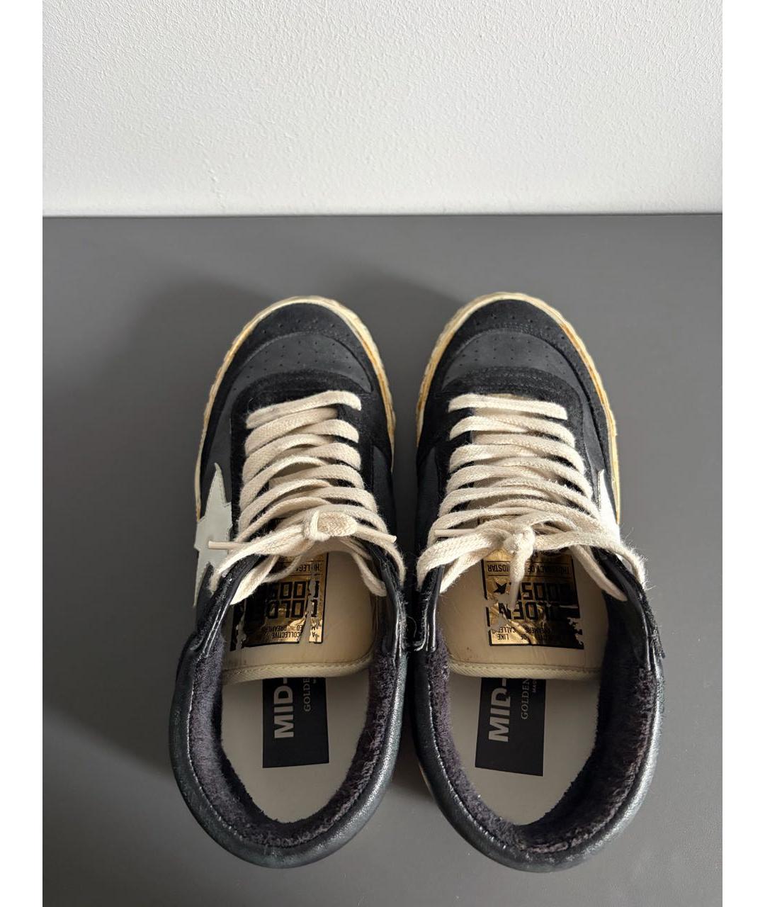 GOLDEN GOOSE Черные кожаные кеды, фото 3