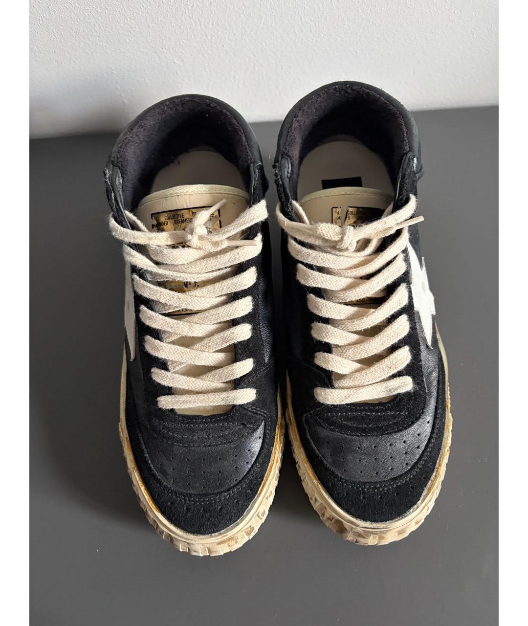GOLDEN GOOSE Черные кожаные кеды, фото 2