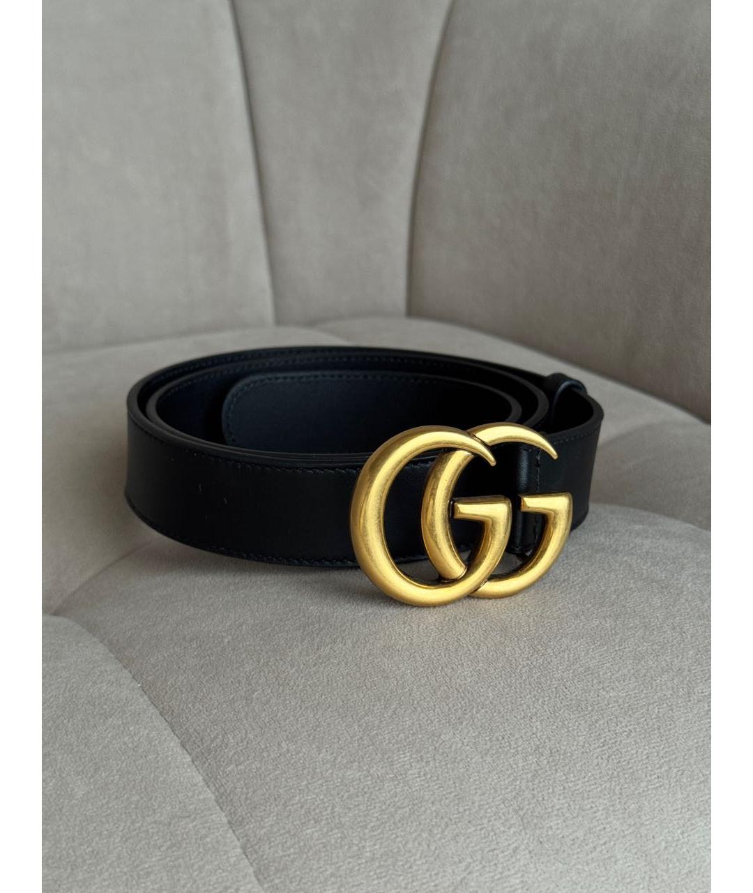 GUCCI Черный кожаный ремень, фото 5