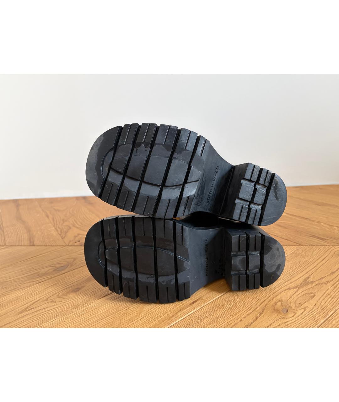 BOTTEGA VENETA Черные кожаные сапоги, фото 5