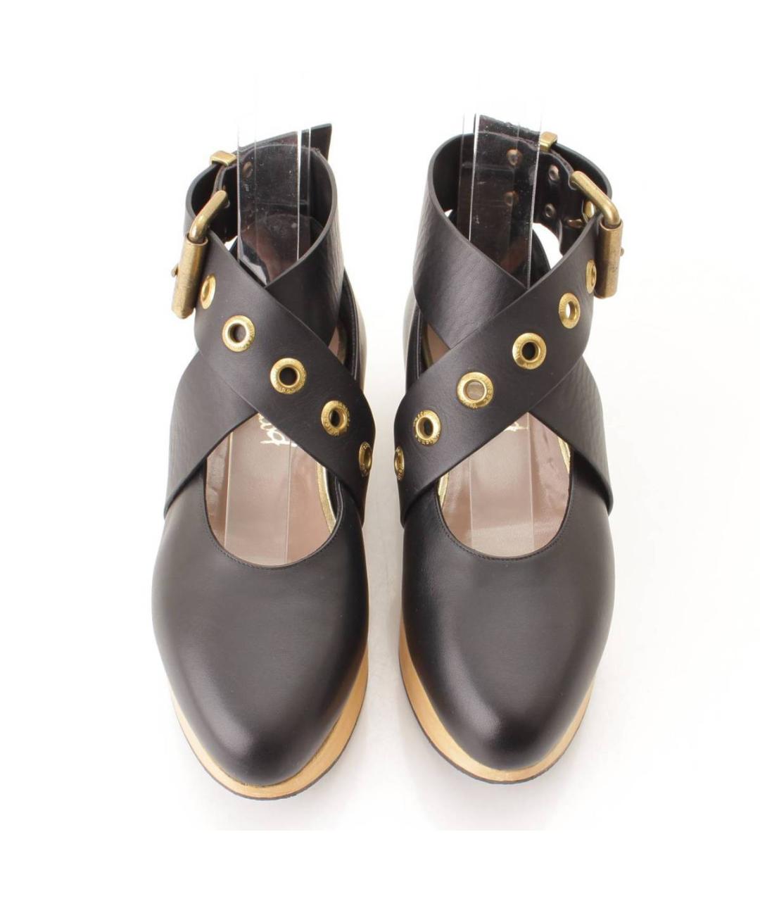 VIVIENNE WESTWOOD Черные кожаные туфли, фото 2