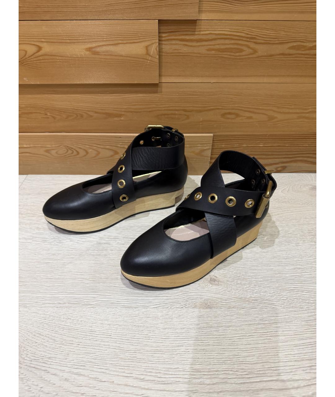 VIVIENNE WESTWOOD Черные кожаные туфли, фото 8