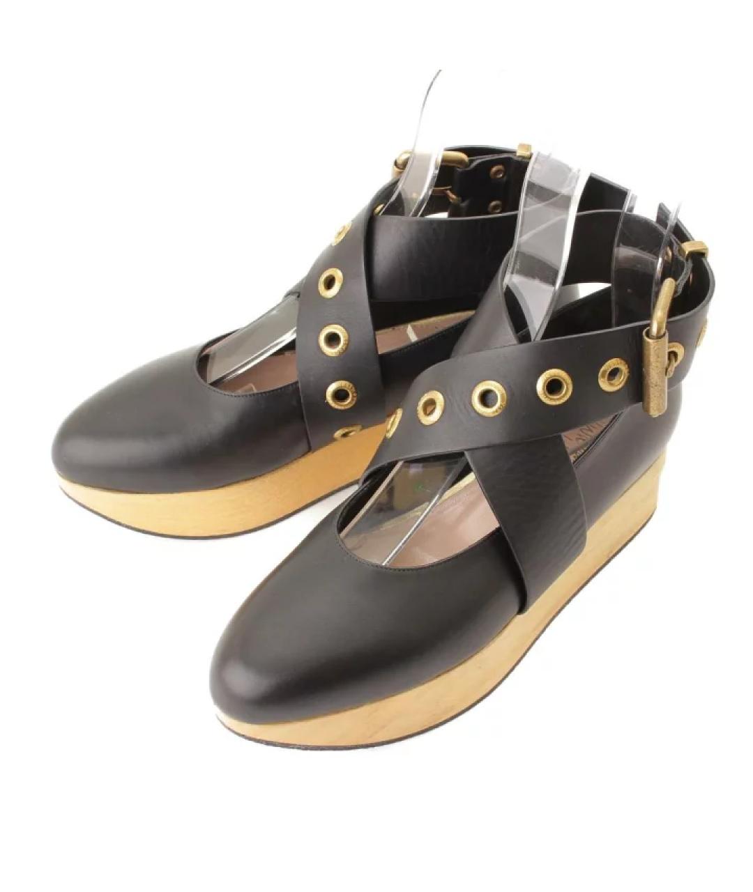VIVIENNE WESTWOOD Черные кожаные туфли, фото 3