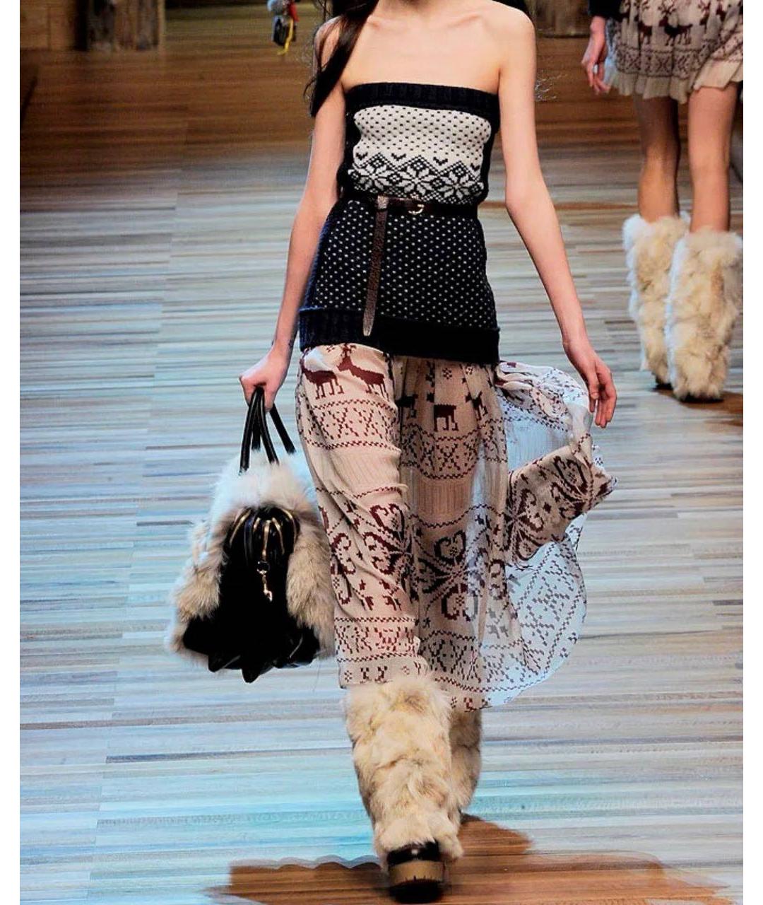DOLCE&GABBANA Коричневые кожаные ботильоны, фото 4