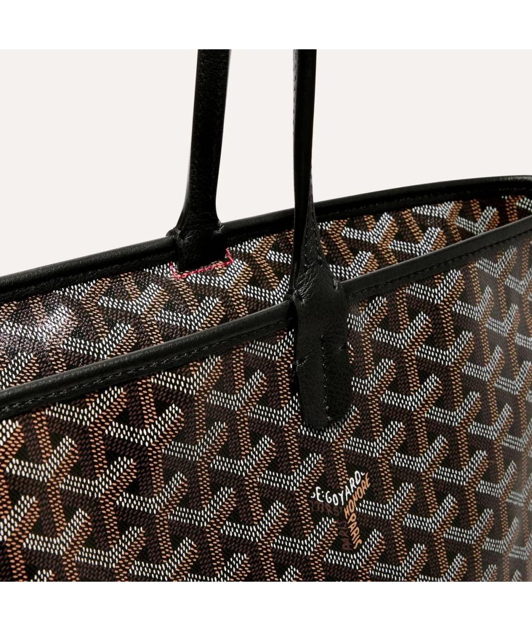 GOYARD Черная сумка через плечо из канвы, фото 3