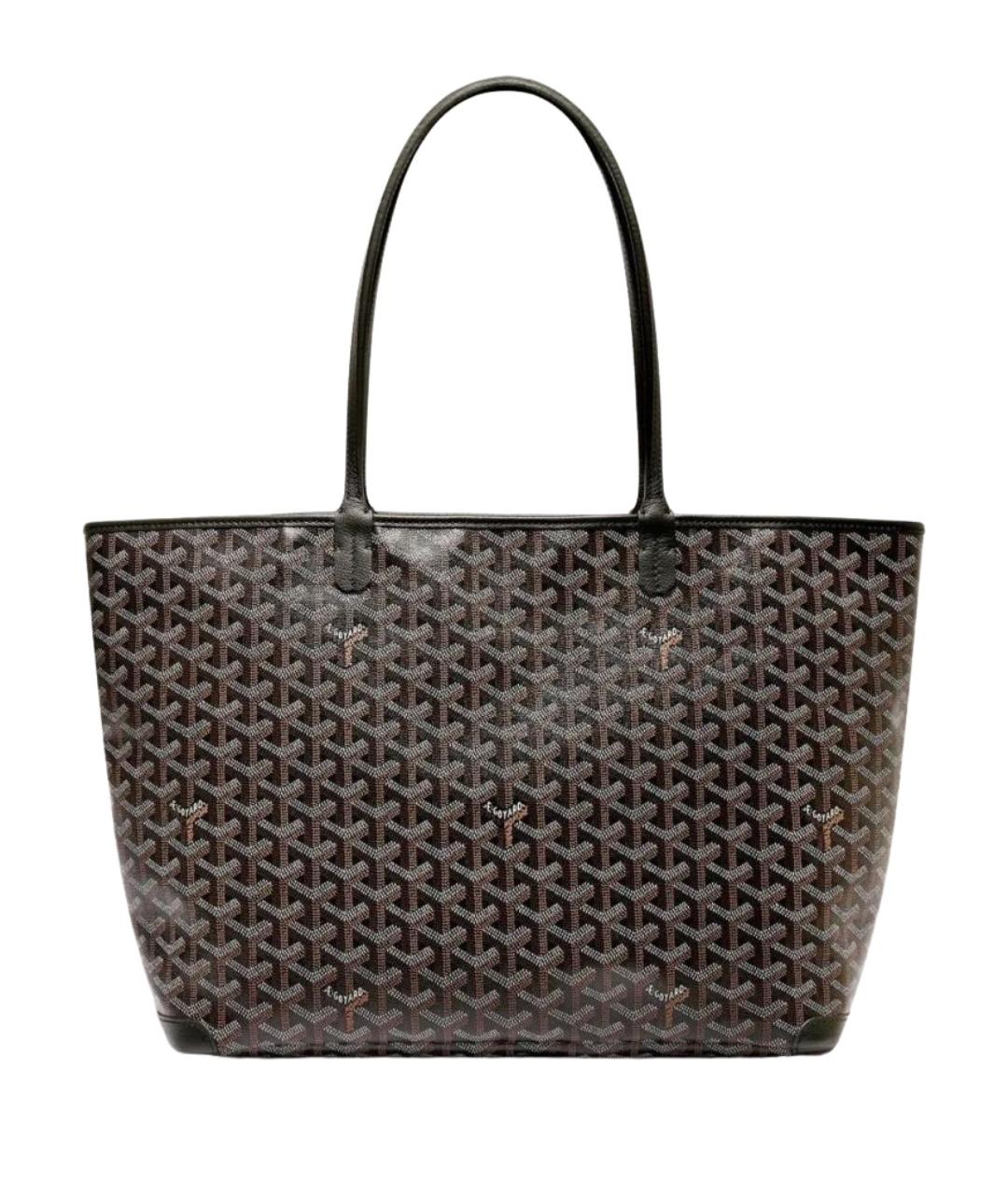 GOYARD Черная сумка через плечо из канвы, фото 1