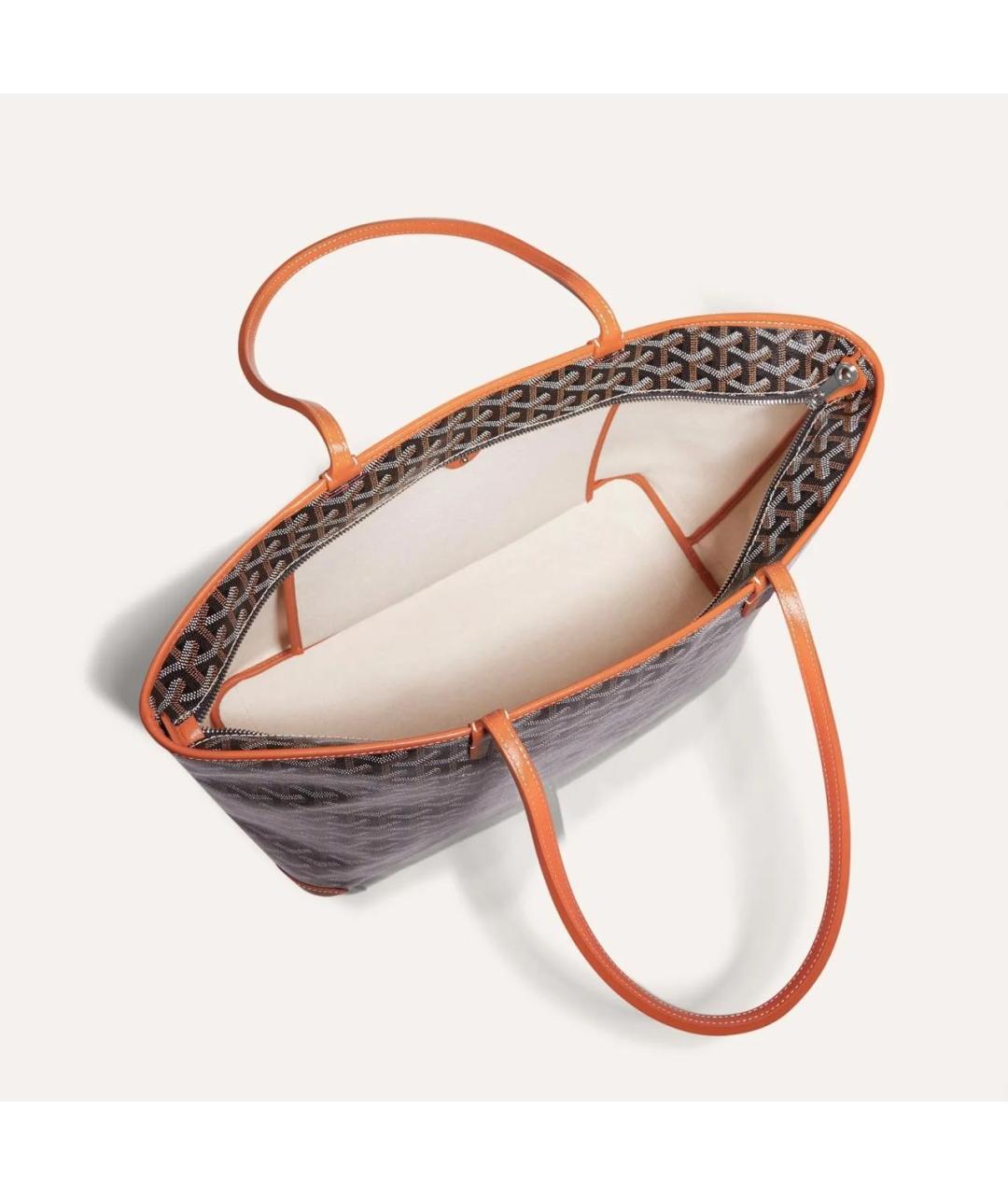 GOYARD Коричневая сумка через плечо из канвы, фото 4